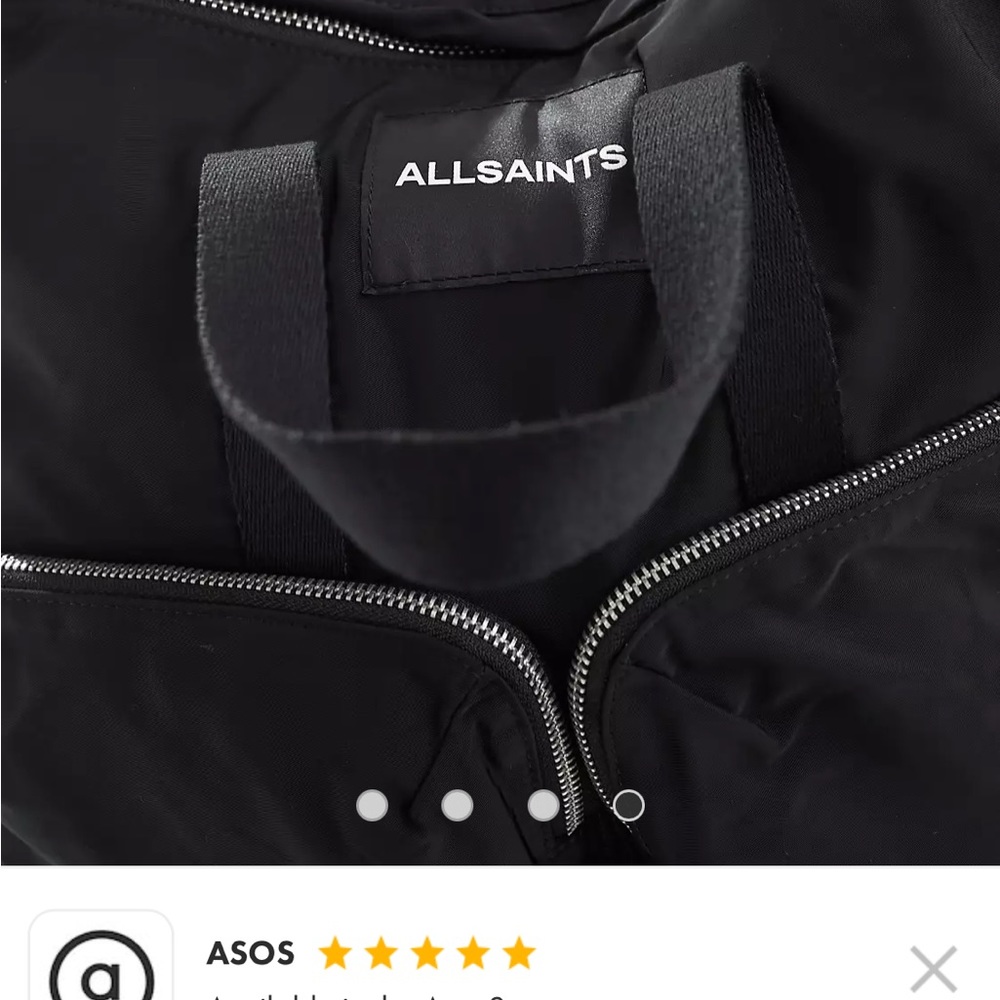 All Saints Black Travel Bag - Picture 6 of 16
